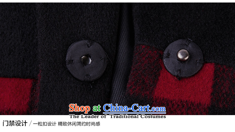 China of the 2015 autumn and winter coats are grid gross England wind loose stitching color plane collision length)? sub-jacket female black and red S picture, prices, brand platters! The elections are supplied in the national character of distribution, so action, buy now enjoy more preferential! As soon as possible.