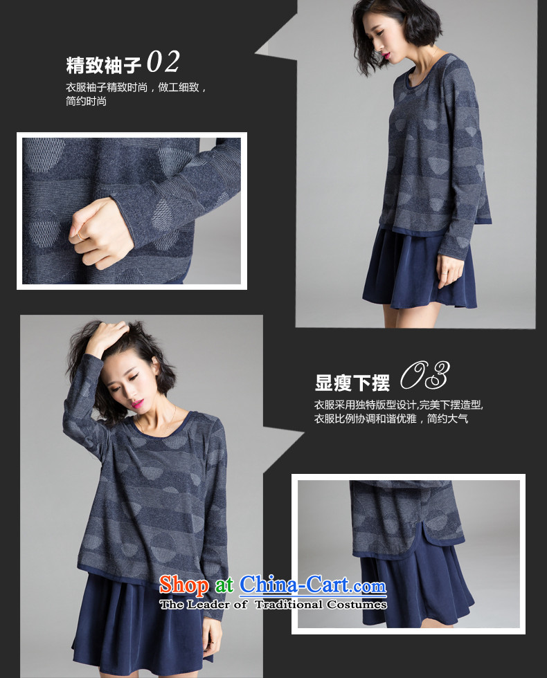 The Eternal-soo to xl women's dresses autumn 2015 new products thick MM sister Korean loose thick, Hin thin, autumn and winter dresses long-sleeved blue skirt 4XL Photo, prices, brand platters! The elections are supplied in the national character of distribution, so action, buy now enjoy more preferential! As soon as possible.