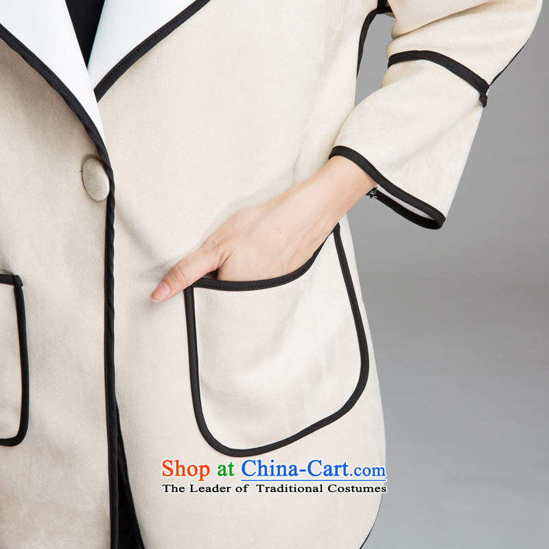 The Eternal Soo-To increase the number of female jackets new products autumn 2015 mm thick sister Korean autumn and winter stylish temperament cardigan thick, Hin thin, Ms. beige jacket 3XL, eternal Soo , , , shopping on the Internet
