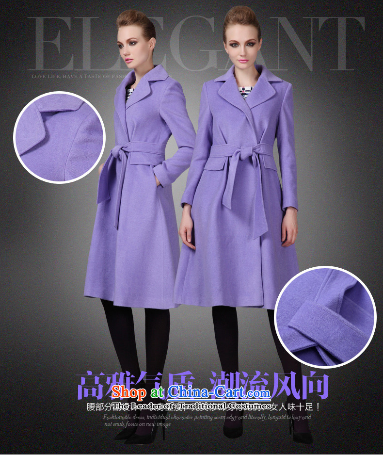 Marguerite Hsichih maxchic 2015 autumn and winter clothing for the simple cloth belt in Sau San long wool coat female 20992? purple S picture, prices, brand platters! The elections are supplied in the national character of distribution, so action, buy now enjoy more preferential! As soon as possible.
