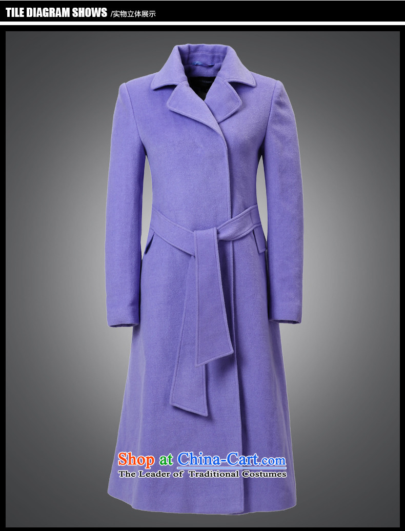 Marguerite Hsichih maxchic 2015 autumn and winter clothing for the simple cloth belt in Sau San long wool coat female 20992? purple S picture, prices, brand platters! The elections are supplied in the national character of distribution, so action, buy now enjoy more preferential! As soon as possible.