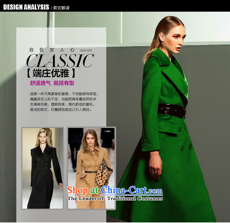 Marguerite Hsichih maxchic 2015 autumn and winter western style, double-large roll collar in Sau San long wool coat Women Ms.? 21082 blue S picture, prices, brand platters! The elections are supplied in the national character of distribution, so action, buy now enjoy more preferential! As soon as possible.
