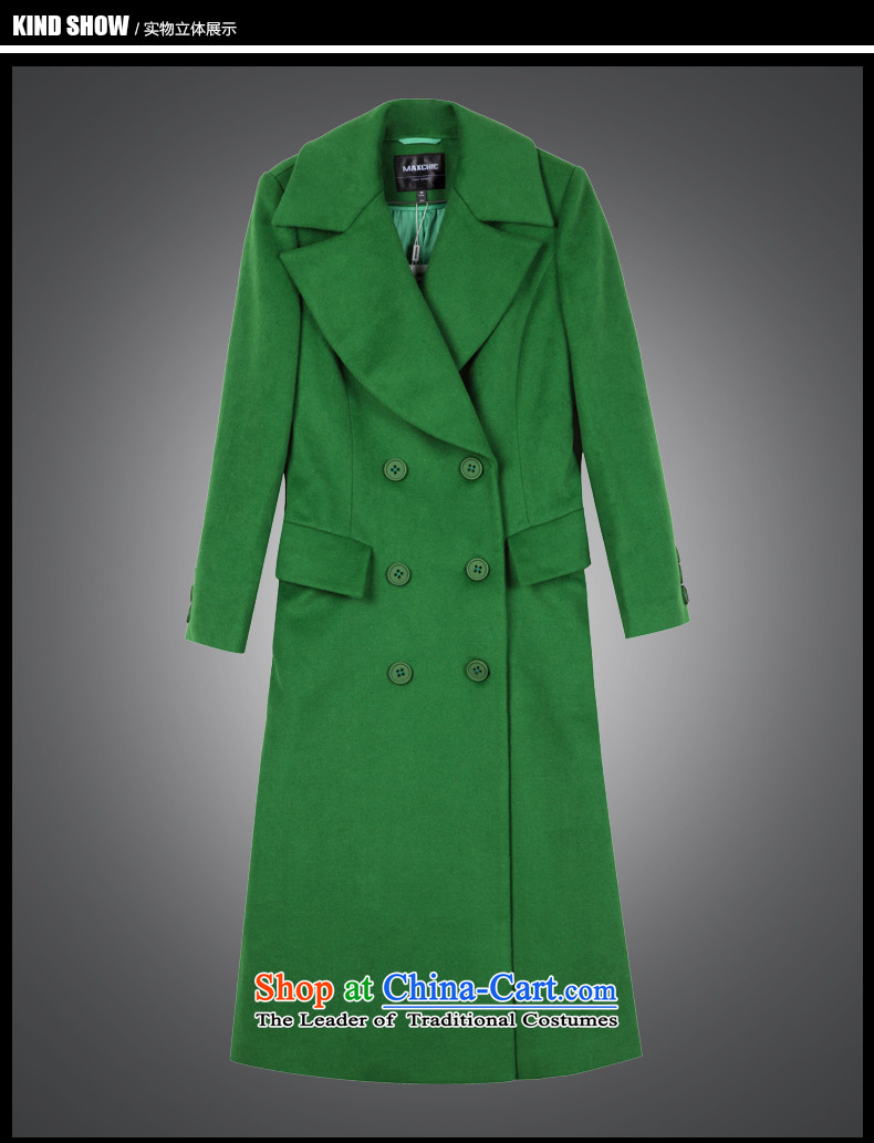 The elections of the same health maxchic stars Marguerite Hsichih 2015 winter is simple and stylish in Sau San long double-wool coat Women Ms.? 21092 Green M picture, prices, brand platters! The elections are supplied in the national character of distribution, so action, buy now enjoy more preferential! As soon as possible.