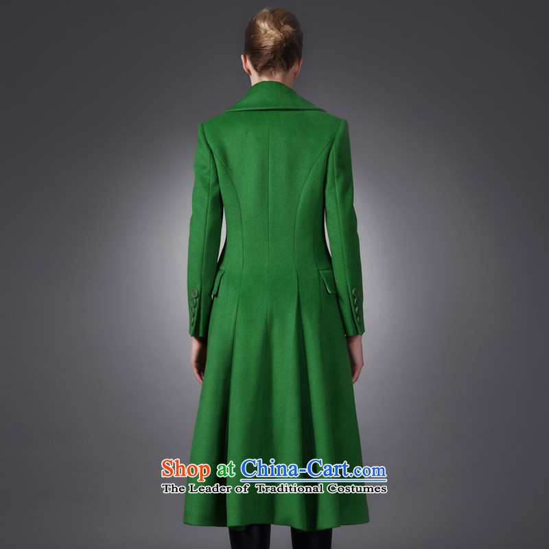 The elections of the same health maxchic stars Marguerite Hsichih 2015 winter is simple and stylish in Sau San long double-wool coat Women Ms.? 21092 Green M PRINCESS (maxchic Hsichih) , , , shopping on the Internet