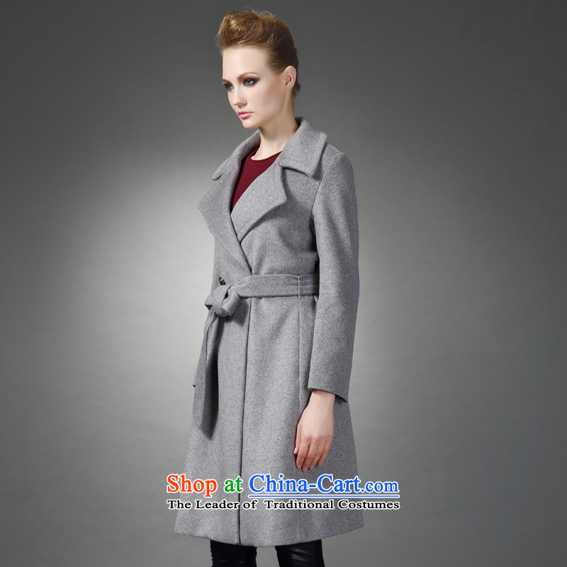 Marguerite Hsichih maxchic 2015 autumn and winter, western style Sau San reverse collar double-long-sleeved wool coat female 20732? gray XXL, PRINCESS (maxchic Hsichih) , , , shopping on the Internet