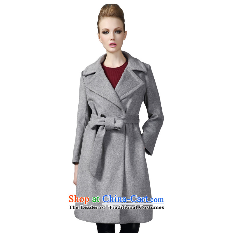 Marguerite Hsichih maxchic 2015 autumn and winter, western style Sau San reverse collar double-long-sleeved wool coat female 20732? gray XXL, PRINCESS (maxchic Hsichih) , , , shopping on the Internet