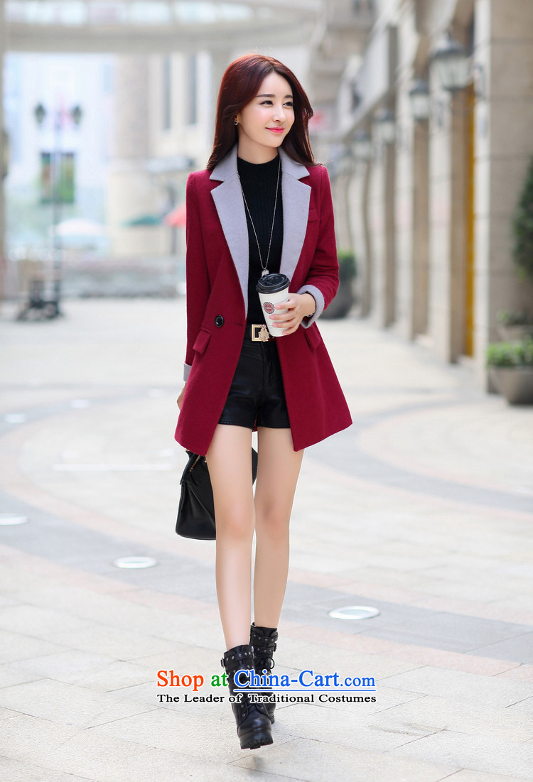 Barbara mikhin gross girls jacket? Long Korean version 2015 Sau San autumn and winter lapel new long-sleeved wool a wool coat jacket female F6459 pink XXL picture, prices, brand platters! The elections are supplied in the national character of distribution, so action, buy now enjoy more preferential! As soon as possible.
