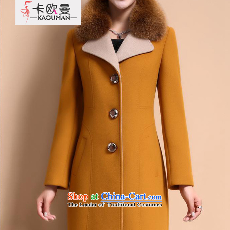 In Cayman autumn and winter 2015 new trendy gross fox wild upscale cashmere cloak large warm video in thin long single row clip hair? t-shirt jacket XXL., yellow. Card Europe Cayman , , , shopping on the Internet