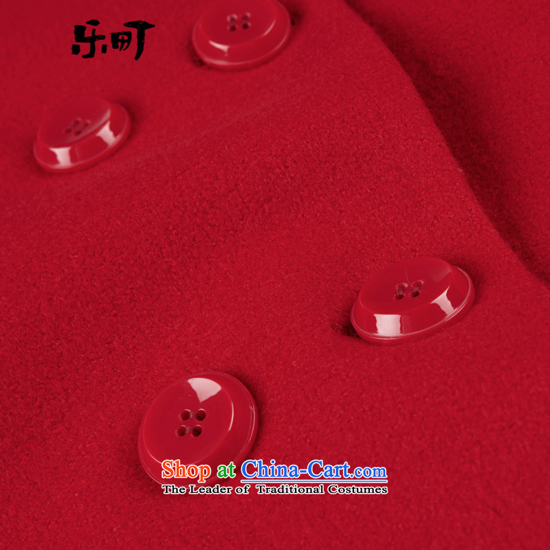 Lok-machi 2015 Autumn new gross girls jacket? Long Korea long-sleeved Pullover a wool coat autumn and winter wild red T-shirt M/160, Lok-machi , , , shopping on the Internet