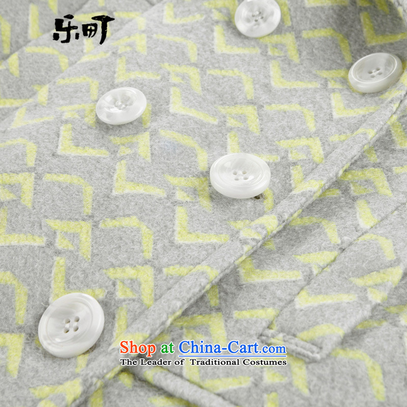 Lok-machi 2015 Autumn new gross jacket in long?)? a coat of gross autumn and winter Korean wild shirt yellow S/155, Lok-machi , , , shopping on the Internet