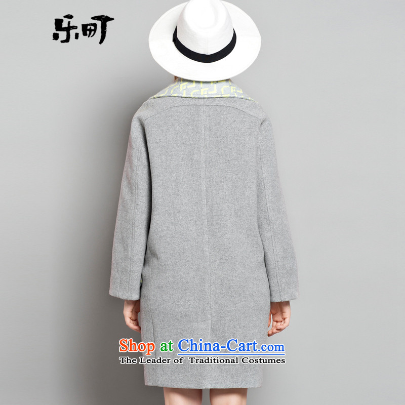 Lok-machi 2015 Autumn new gross jacket in long?) gross coats Korean? a wild shirt S/155, Gray Autumn and winter fun-machi , , , shopping on the Internet