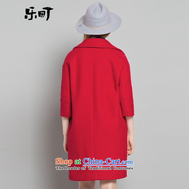 Lok-machi 2015 Autumn new gross jacket in long?)? a coat of gross Korean wild autumn and winter clothes red S/155, Lok-machi , , , shopping on the Internet