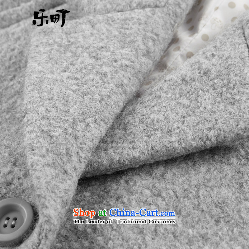 Lok-machi 2015 winter clothing new gross girls jacket? long hair loose coat? wild Korean autumn and winter clothes gray S/155, Lok-machi , , , shopping on the Internet