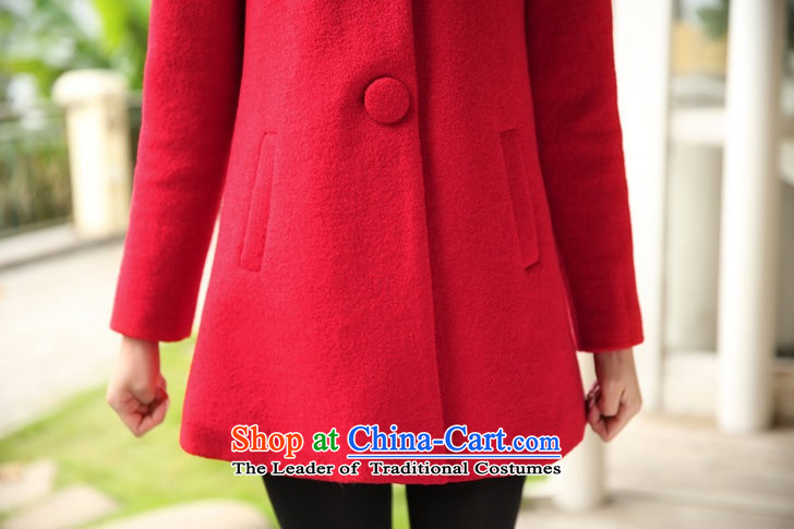: All Applies : hi! Jane2015 autumn and winter new Korean trendy code women lapel a wool coat in the long hair? jacket female woolen coat female plus cotton red sent for L pictures, gross price, brand platters! The elections are supplied in the national character of distribution, so action, buy now enjoy more preferential! As soon as possible.