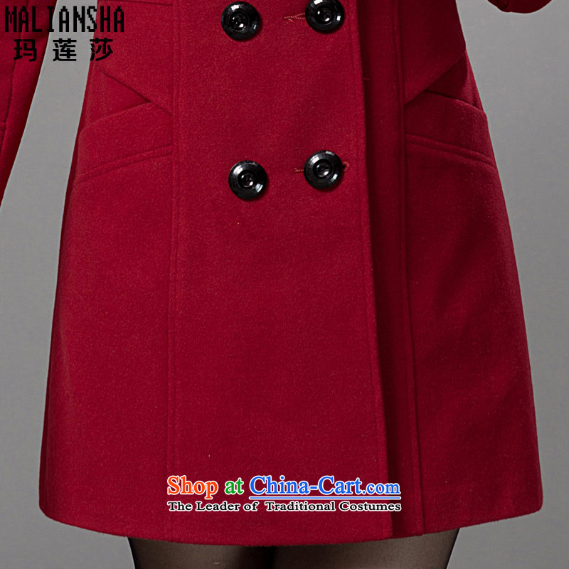 Mary Wu Sha 2015 new Korean large Sau San in the number of older women in the gross? coats BM13818 long jacket, BOURDEAUX XXXL, Princess Lin Lisa (MALIANSHA) , , , shopping on the Internet