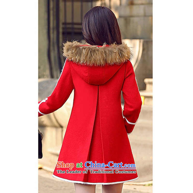Lucie, gross? Korean Women's jacket coat 2015 autumn and winter new cloak cashmere overcoat, long hair collar cap gross MN1562 coats gray? XL, Lucie Diop (lucy dior , , , shopping on the Internet
