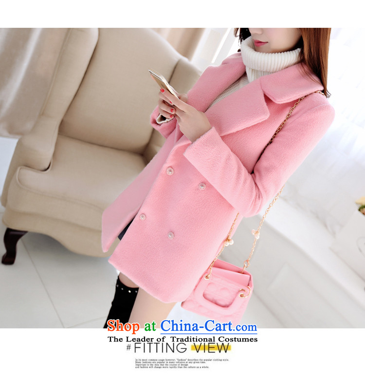 The Philippines Lai Suk FLMS spray 2015 autumn and winter new Korean Version)? sub cocoon long-pink coat female 9859 gross? pink  M picture, prices, brand platters! The elections are supplied in the national character of distribution, so action, buy now enjoy more preferential! As soon as possible.