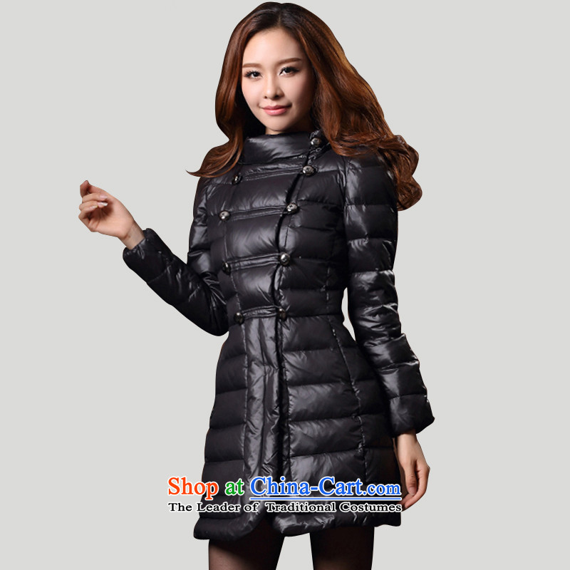 For M- 2015 to increase the number of women with new winter clothing thick, Hin in thin long warm-thick Sau San DOWNCOAT HOODIE Y18015 3XL, black collar-m , , , shopping on the Internet