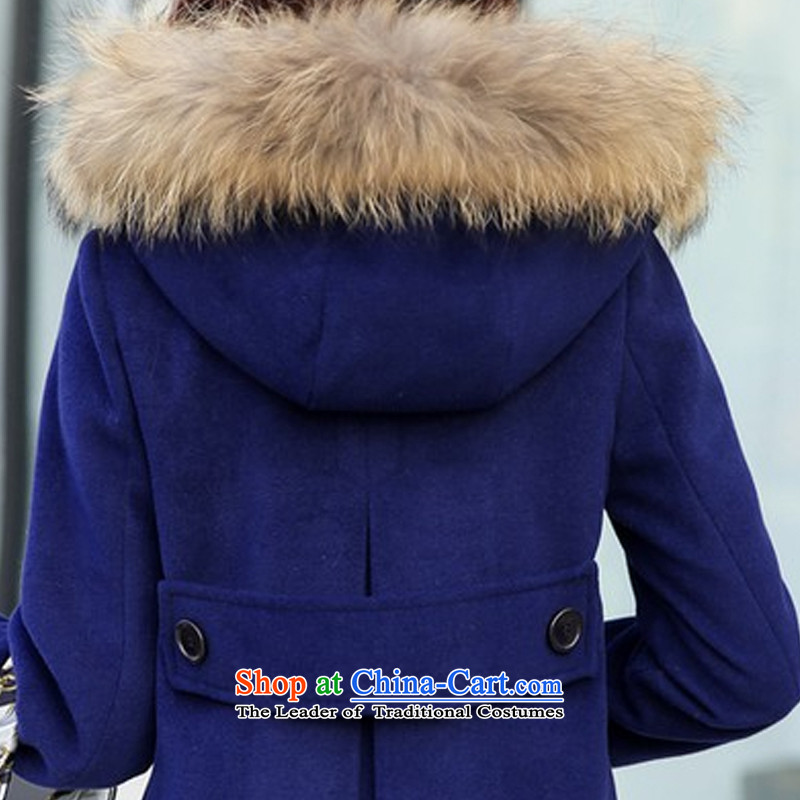 Yun Feng 2015 autumn and winter coats Korean? New Stylish coat female Gross Gross? For long hair? jacket girls   Tibetan Cyan XL, Yun Feng , , , shopping on the Internet