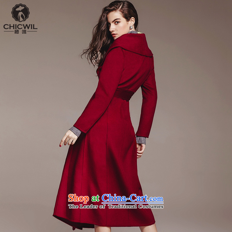 Orange CD 2015 Autumn new products double-side cashmere overcoat, long wool coat? a wool coat windbreaker female wine red to large a yard , L, orange cd (CHICWIL) , , , shopping on the Internet