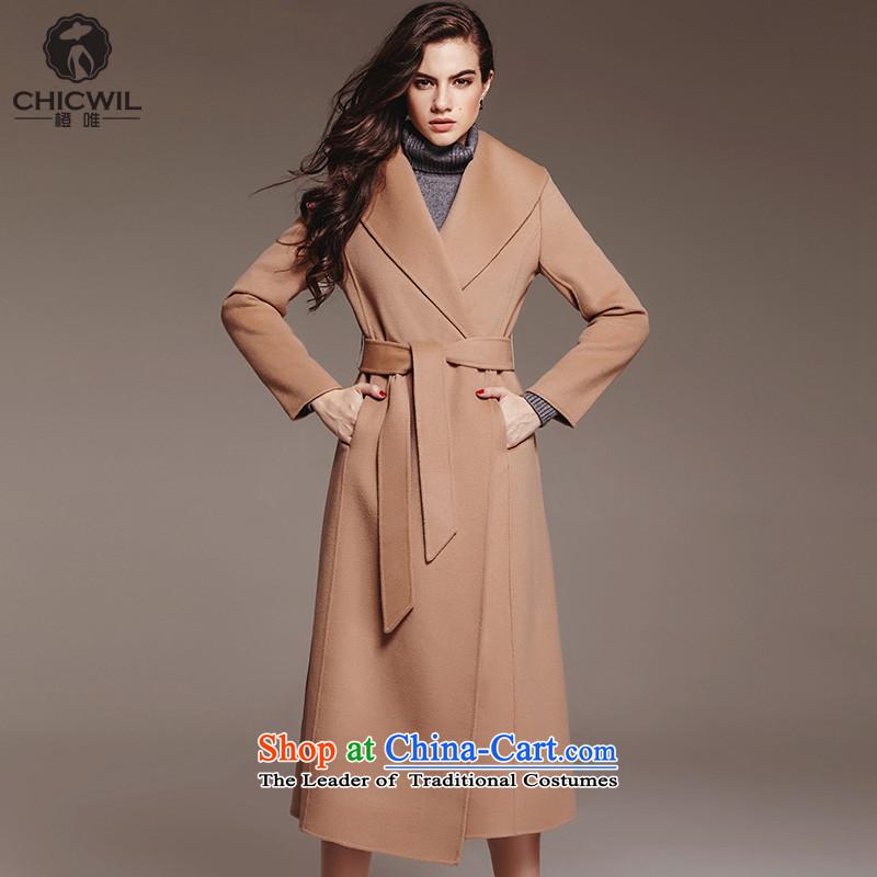 Orange CD 2015 Autumn new products double-side cashmere overcoat, long wool coat? a wool coat windbreaker female wine red to large a yard , L, orange cd (CHICWIL) , , , shopping on the Internet