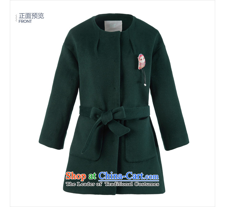 Lok-machi 2015 winter clothing new gross girls jacket? Long Korean wool a wool coat autumn and winter Wild Green S/155 picture, prices, brand platters! The elections are supplied in the national character of distribution, so action, buy now enjoy more preferential! As soon as possible.