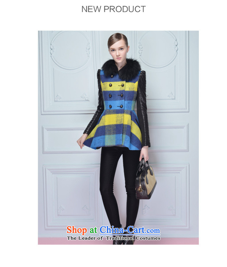 The Champs Elysees shadow gross flows of long-sleeved jacket? female 2015 new color box long plane collision gross for stitching for winter clothes plum L picture, prices, brand platters! The elections are supplied in the national character of distribution, so action, buy now enjoy more preferential! As soon as possible.