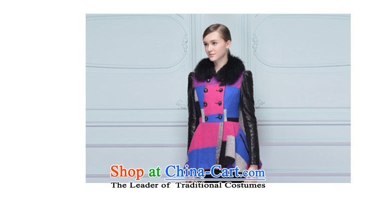 The Champs Elysees shadow gross flows of long-sleeved jacket? female 2015 new color box long plane collision gross for stitching for winter clothes plum L picture, prices, brand platters! The elections are supplied in the national character of distribution, so action, buy now enjoy more preferential! As soon as possible.