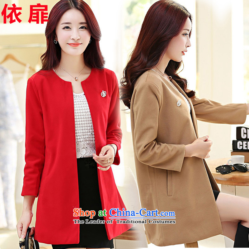 In accordance with the Korean version of solid color check a wool coat 2015 autumn and winter new temperament Sau San small incense wind jacket girl in gross? long black XXXXL, according to check , , , shopping on the Internet