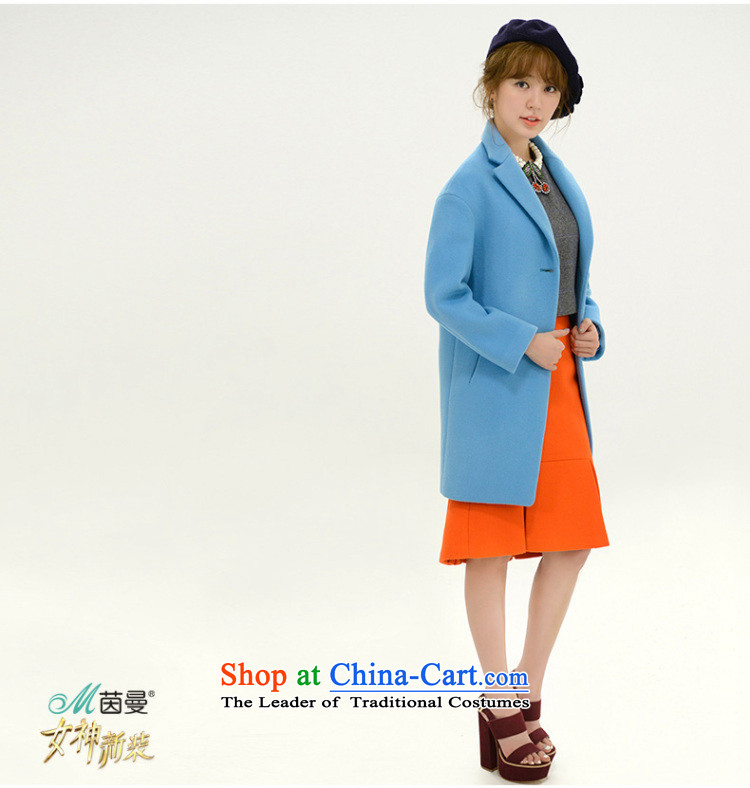 The Goddess of Mercy with new Yoon Athena Cayman minimalist pure color long coats)?? coats 8533210609 Lake blue S picture, prices, brand platters! The elections are supplied in the national character of distribution, so action, buy now enjoy more preferential! As soon as possible.