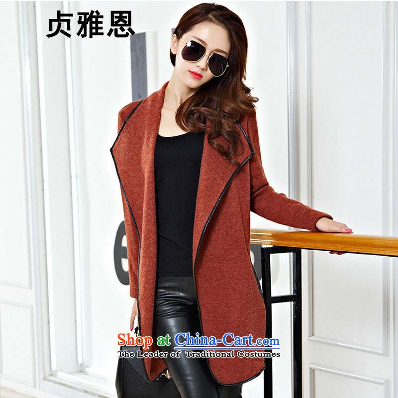 Jung-eun2015 autumn and winter new woolen wind jacket women XL Graphics thin, Korean gross?And color3XL shawl 1290