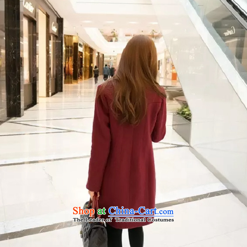 Gross coats women XZOO2015? new large winter in long Korean female jacket? gross wine red s,xzoo,,, shopping on the Internet