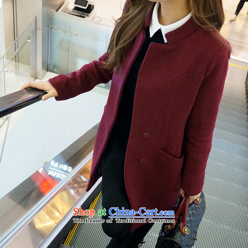 Gross coats women XZOO2015? new large winter in long Korean female jacket? gross wine red s,xzoo,,, shopping on the Internet