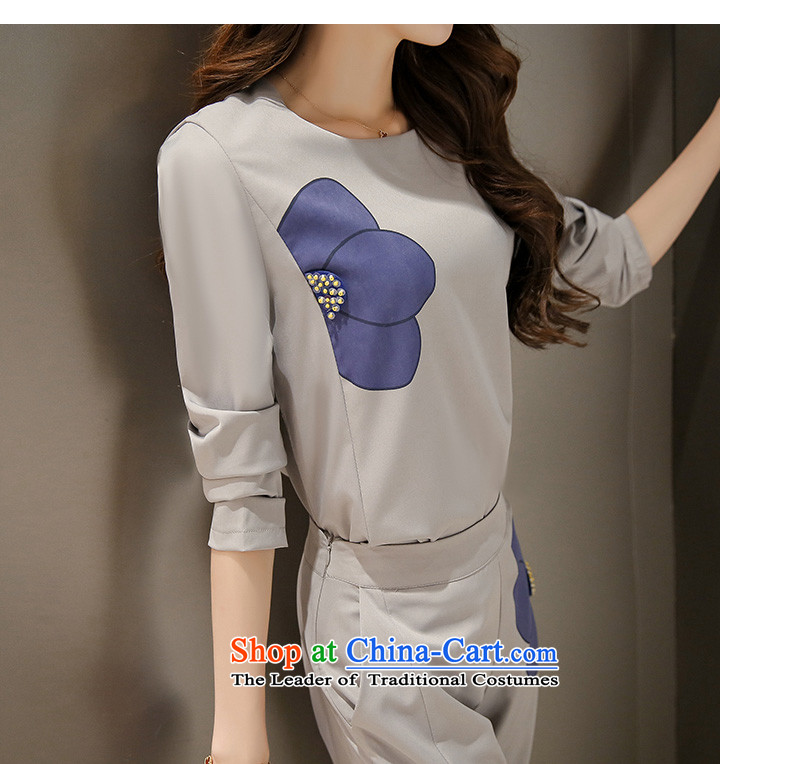 Weiwei Chen No. 2015 large female kit autumn new stylish stamp long-sleeved two kits career pant female 8,850 light gray M picture, prices, brand platters! The elections are supplied in the national character of distribution, so action, buy now enjoy more preferential! As soon as possible.