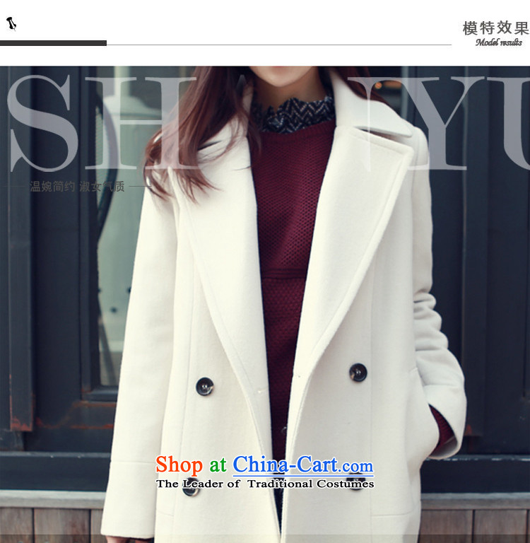 Aino, Korean Version 2015 winter new women's fashion, long hair white XL(128-135 H3495-2 coat?) pictures, price burden, brand platters! The elections are supplied in the national character of distribution, so action, buy now enjoy more preferential! As soon as possible.