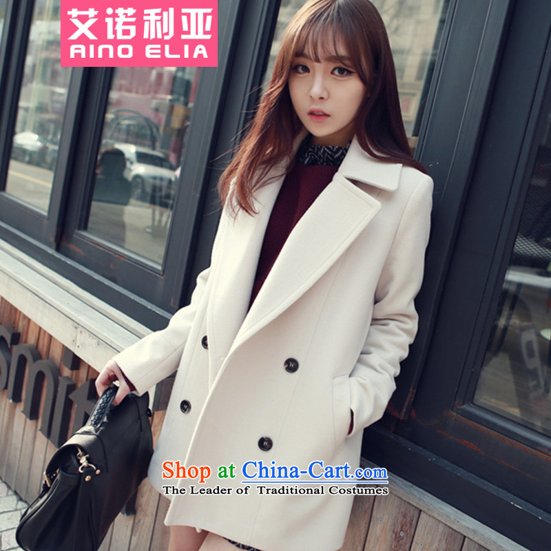 Aino, Korean Version 2015 winter new women's fashion, long hair white?XL_128-135 H3495-2 coat? catty_