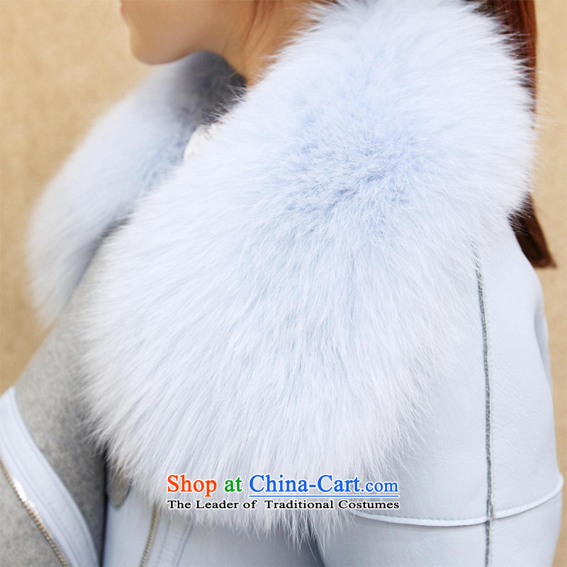 Gross coats women XZOO2015? new large winter clothes for long, gross fur coat female light blue m,xzoo,,, shopping on the Internet