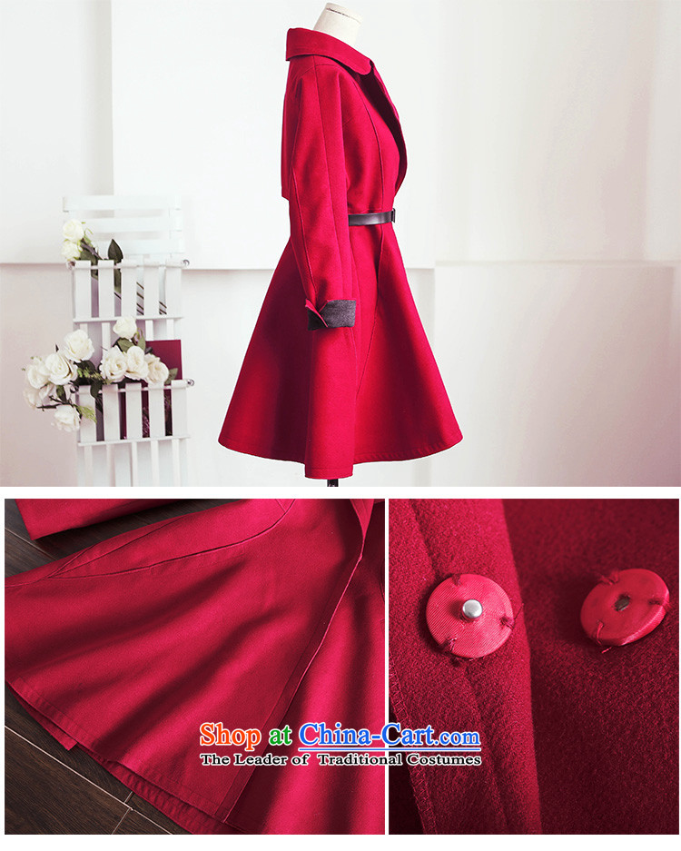 Good docking gross? coats of female COAT 2015 autumn and winter new Korean version in the Sau San long wool a wool coat 609 wine red M picture, prices, brand platters! The elections are supplied in the national character of distribution, so action, buy now enjoy more preferential! As soon as possible.