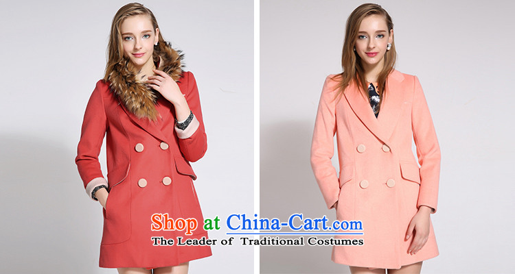 Chaplain who winter clothing new women's stylish warm in gross long coats? removable gross for Orange Red Scarf 160/84A/M picture, prices, brand platters! The elections are supplied in the national character of distribution, so action, buy now enjoy more preferential! As soon as possible.