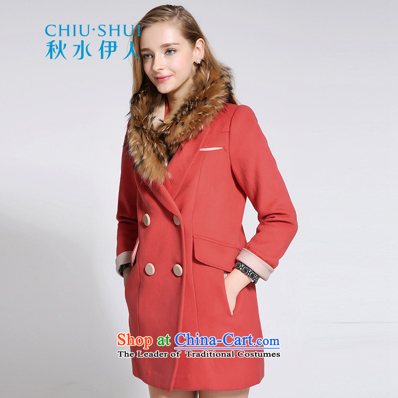 Chaplain who winter clothing new women's stylish warm in gross long coats? removable gross for Orange Red Scarf 160/84A/M, chaplain who has been pressed shopping on the Internet