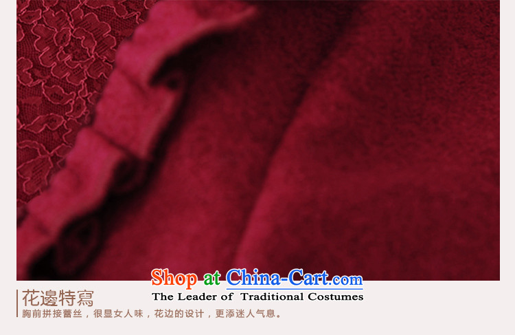 Fireworks ironing 2015 Autumn new original temperament lace stitching long-sleeved jacket tin rain gross? wine red M picture, prices, brand platters! The elections are supplied in the national character of distribution, so action, buy now enjoy more preferential! As soon as possible.