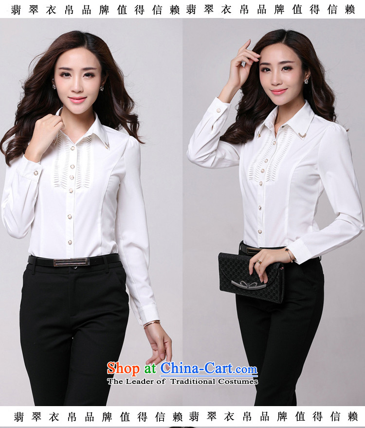 To increase the number of 200 catties of Ladies Blouses Long-sleeve thick Sister White vocational OL video thin white-collar 5XL white shirt picture, prices, brand platters! The elections are supplied in the national character of distribution, so action, buy now enjoy more preferential! As soon as possible.