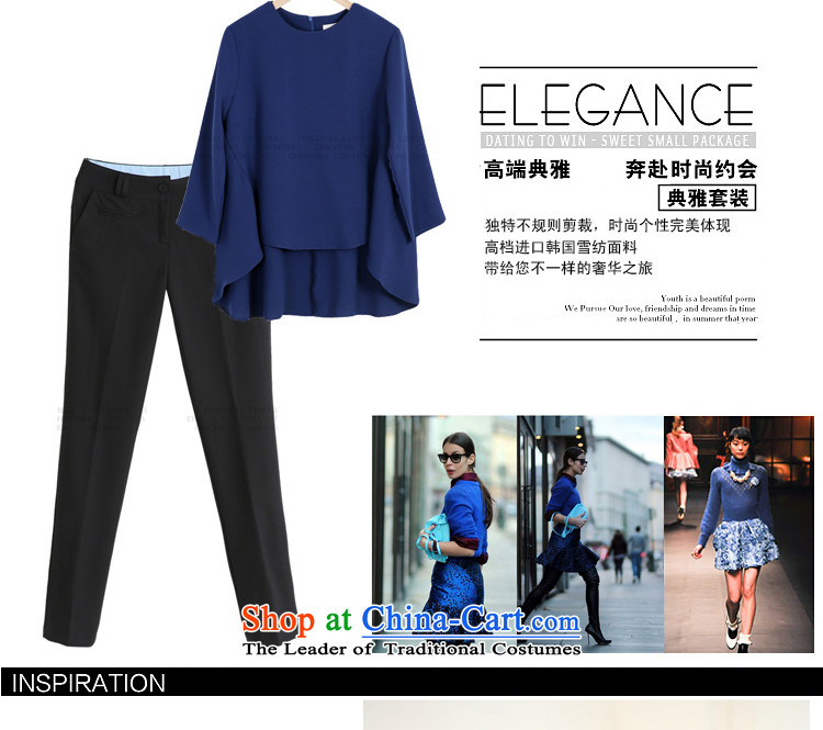 Kosovo-soo new early autumn 2015 kit stylish girl temperament large relaxd clothes 9 leisure wears pants women 1590 Blue (Boxset) XXL picture, prices, brand platters! The elections are supplied in the national character of distribution, so action, buy now enjoy more preferential! As soon as possible.