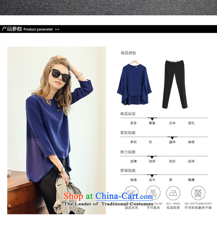 Kosovo-soo new early autumn 2015 kit stylish girl temperament large relaxd clothes 9 leisure wears pants women 1590 Blue (Boxset) XXL picture, prices, brand platters! The elections are supplied in the national character of distribution, so action, buy now enjoy more preferential! As soon as possible.