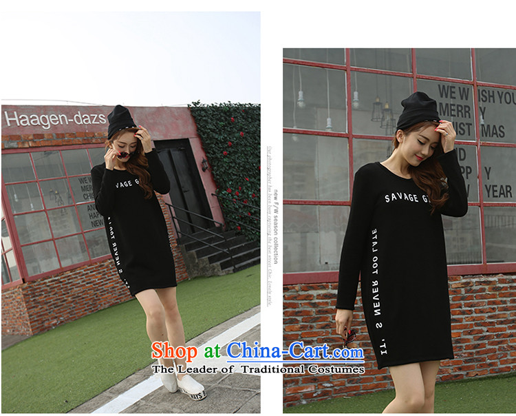 For M- 2015 to increase the number of women in autumn and winter new Korean Version Stamp thick mm loose video thin dresses in long-lint-free warm sweater, forming the thick black 1351 3XL picture, prices, brand platters! The elections are supplied in the national character of distribution, so action, buy now enjoy more preferential! As soon as possible.