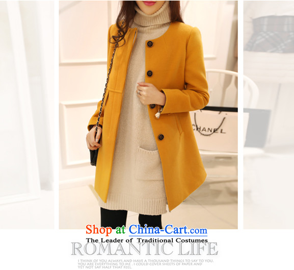 The Scarlet Letter, larger female thick sister wild COAT 2015 autumn and winter to increase women's code in sister thick long thin hair? jacket graphics 071 5XL turmeric yellow 190-225 recommended weight catty picture, prices, brand platters! The elections are supplied in the national character of distribution, so action, buy now enjoy more preferential! As soon as possible.