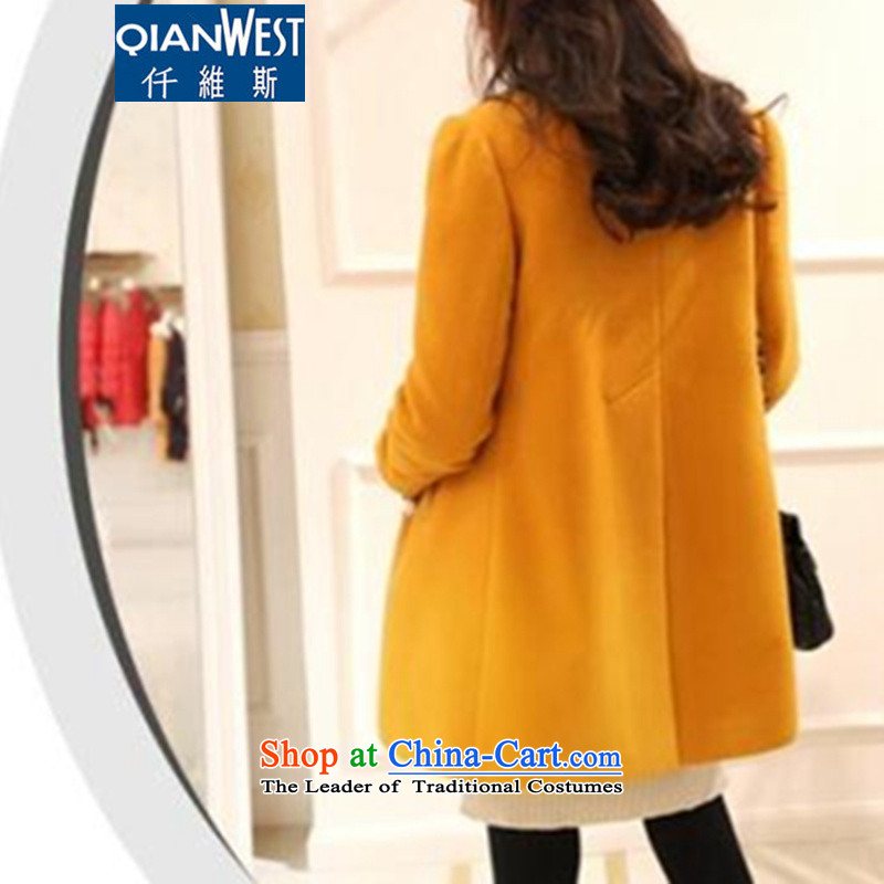 The Scarlet Letter, larger female thick sister wild COAT 2015 autumn and winter to increase women's code in sister thick long thin hair? jacket graphics 071 5XL turmeric yellow 190-225 recommended weight, Shigeru (QIANWEISI) , , , shopping on the Internet