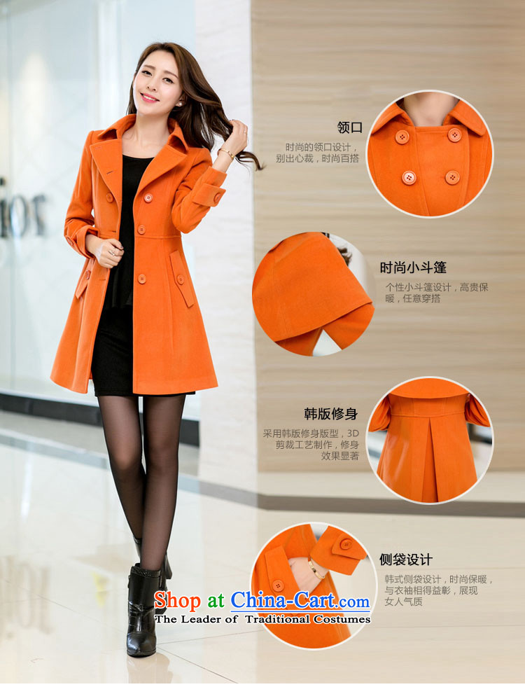 Shirley Europe 2015 Fall/Winter Collections new stylish Sau San cloak? In gross jacket long Korean female coats gross? orange L picture, prices, brand platters! The elections are supplied in the national character of distribution, so action, buy now enjoy more preferential! As soon as possible.