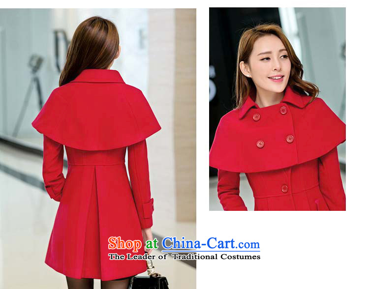 Shirley Europe 2015 Fall/Winter Collections new stylish Sau San cloak? In gross jacket long Korean female coats gross? orange L picture, prices, brand platters! The elections are supplied in the national character of distribution, so action, buy now enjoy more preferential! As soon as possible.