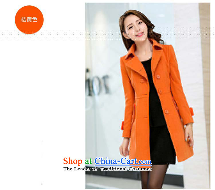 Shirley Europe 2015 Fall/Winter Collections new stylish Sau San cloak? In gross jacket long Korean female coats gross? orange L picture, prices, brand platters! The elections are supplied in the national character of distribution, so action, buy now enjoy more preferential! As soon as possible.